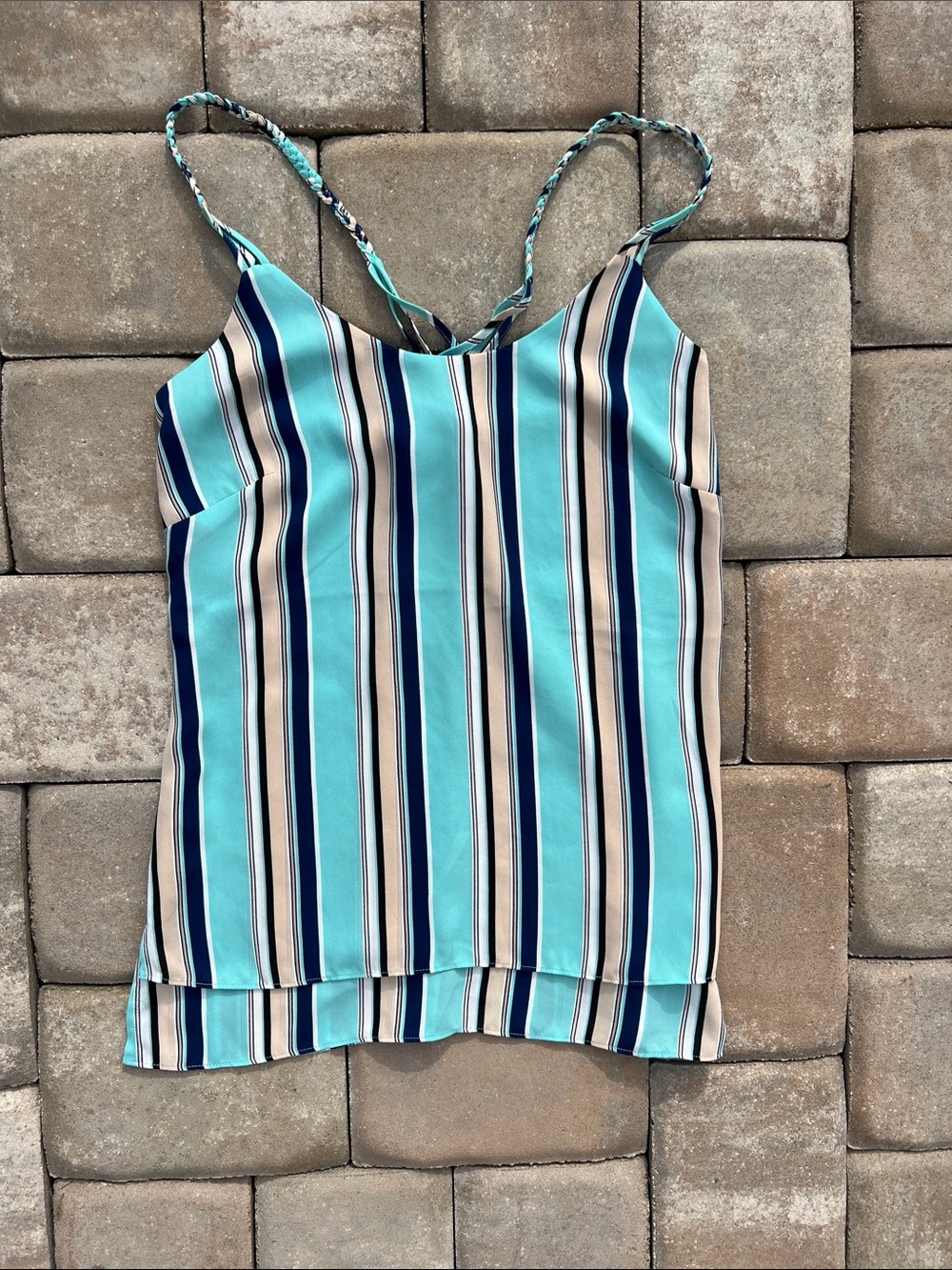 White House Black Market Striped Tank